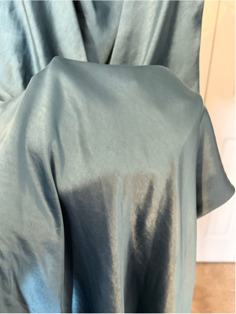 Women's Lucy Paris Satin Maxi Dress Blue Size S - Picture 14 of 16